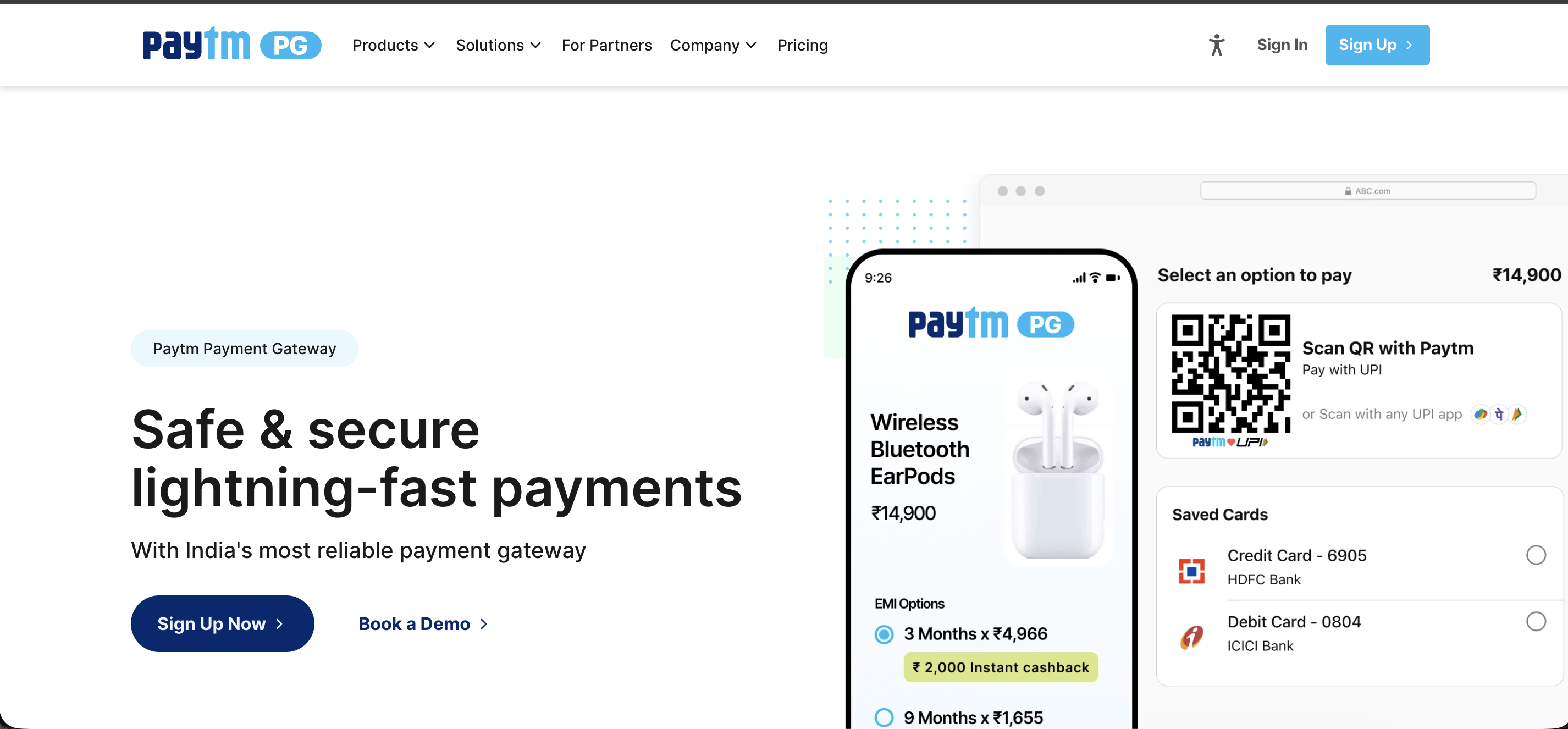 Paytm Payment Gateway website